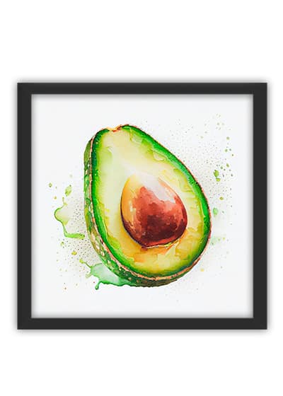 Avocado plakat i 50x50 cm eller 70x70 cm